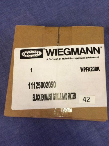 Wiegmann Pfannenberg WPFA20BK 11125002050 Exhaust Grill and Filter Black NEW NIB