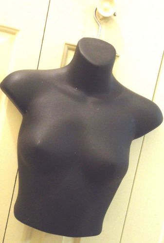 LOT OF 6 HANGING LADIES HALF TORSO BLACK Mannequin Forms Injection Molded