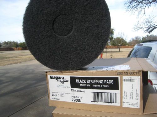3M  Niagara Stripper  pads size 13 inch Black  7200N 1 CASE -5 pads 175-600 RPM