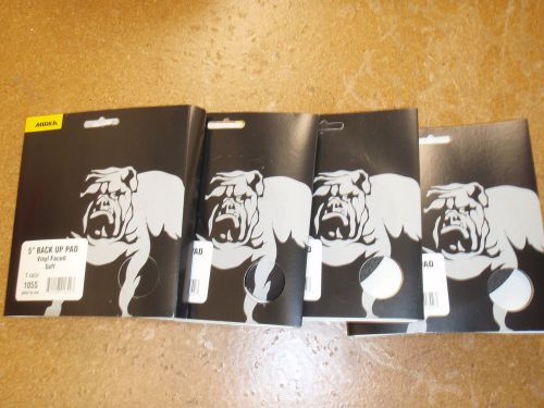 Lot of four (4): mirka 105s - 5&#034; vinyl faced backup pads !32c! pfr for sale