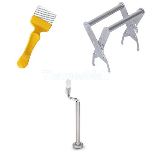 Beekeeping Bee Hive Holder Lifter Grip+Royal Jelly Cup Clean Tool+Uncapping Fork