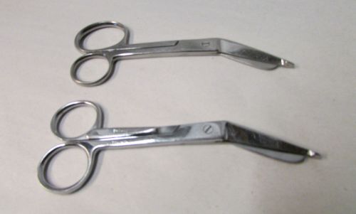 2 Vintage Stainless Surgical Scissors ~ Clayton/Chrome ..&amp; Stainless ~ 5.75&#034;