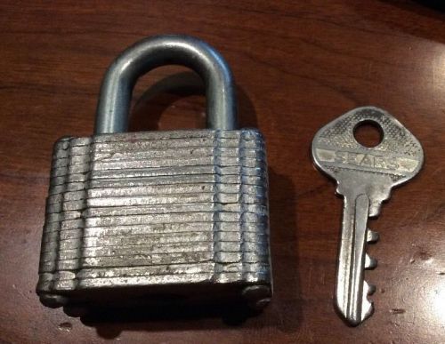Vintage Sears Padlock with Key Silver Old Made in USA
