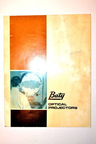 J.E. BATY OPTICAL PROJECTORS CATALOG 1971 models R12 R20 R30 R30L R60 #RR699