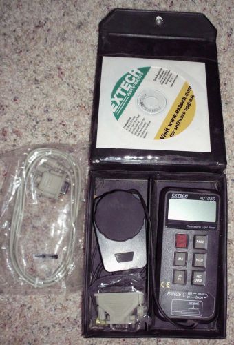 Extech Light Datalogging Light Meter 401036 Great Condition Complete