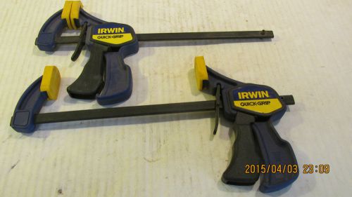 2 IRWIN 6 1/2&#034; QUICK GRIP BAR CLAMPS, GREAT DEAL!!