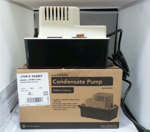 Little giant vcma series automatic condensate removal pump 65-gph vcma-15ul nib for sale