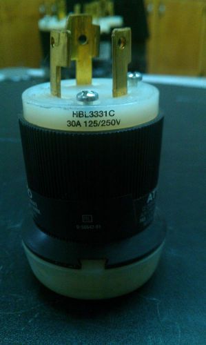 Hubbell Twist Lock plug, HBL3331C, 30A 125/250V, several available