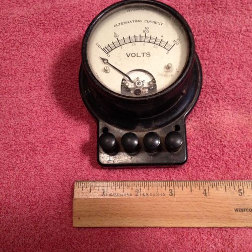 Vintage Jewell Electrical Instrument Meter No 77 3 15 150  Volts steampunk
