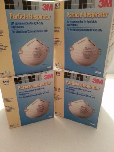 3M N95 Particle Respirator #8000 (Lot of 120 pieces, 4 Boxes)