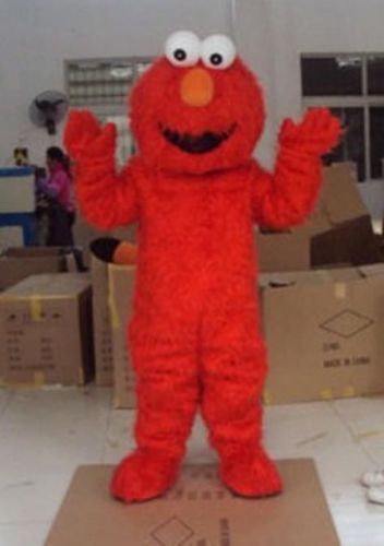 New red monster elmo adult size mascot costume for sale