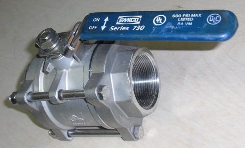 2&#034; stainless steel ball valve 600 wog psi full port emico series 730 cf8m for sale