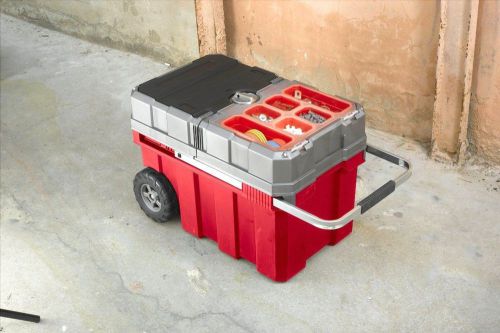 Portable Storage Cart Sliding Tools Box Rolling Holds Work Building Contractor