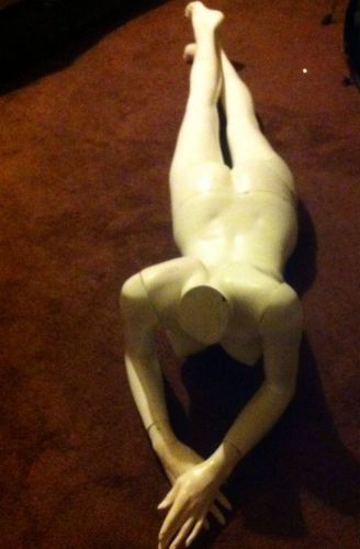 Full Body Laying Headless White Mannequin