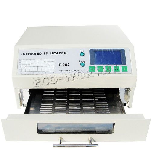 T962 Infrared SMD BGA IC Heater Automatic Reflow Oven Soldering Area 180x235mm