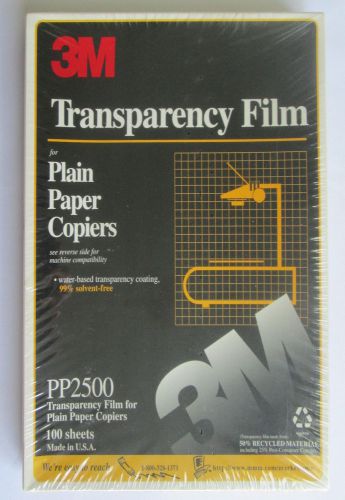 3M Transparency Film for Use With Plain Paper Copiers PP2500 Factory Sealed NOS