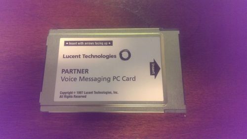 Lucent Technologies Partner Voice Messaging PC Card (CWD2B S1 V1 X2). Warranty