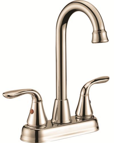 Two Handle Centerset Bar Faucet Brushed Nickel