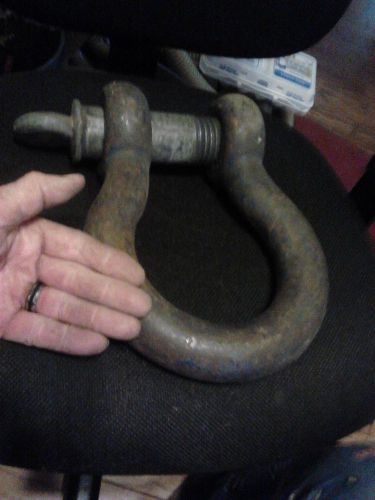 Bow clevis, shackle, 30 ton stamped, 1-1/2 in. diameter, used, with 2 in.pin.