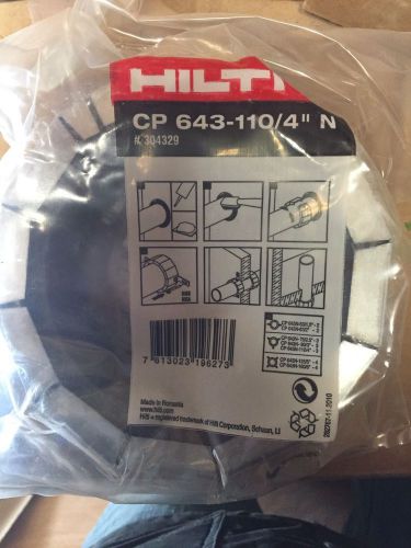 HILTI CP 643-110/4&#034; N FIRESTOP COLLAR / EXPANDING FIRE SEAL, #304329 NIP