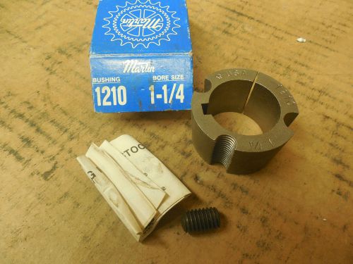 Martin tapered bushing 1210 1-1/4 1210x1-1/4 1210114 1 1/4&#034; bore 1/4&#034; kw new for sale