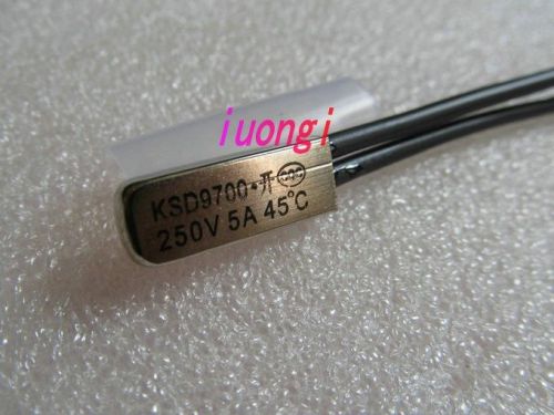 3pcs ksd9700 45?c 250v 5a thermostat temperature bimetal switch no normally open for sale