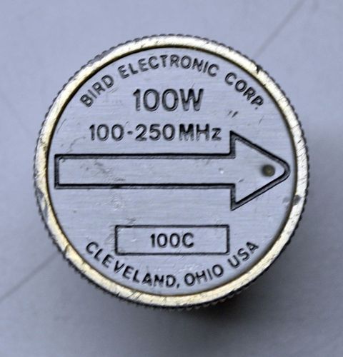 Bird 43 Thruline WattMeter Element 100W 100C 100-250MHz Amateur Radio Amplifier