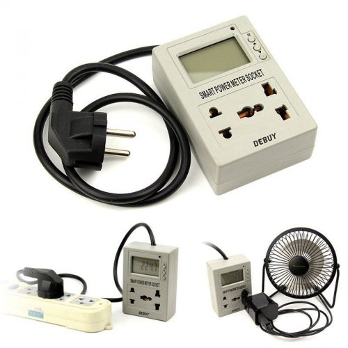 Eu energy meter watt voltage volt tester lcd power monitor analyzer smart socket for sale