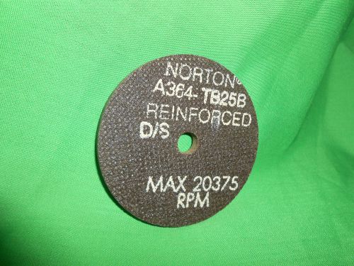 Norton 3 x 1/4 x 3/8  A364-TB25B Reinforced  Grinding Wheel  Made in USA