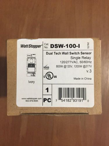 Watt stopper dsw-100-i dual tech wall switch sensor ( single relay ) for sale