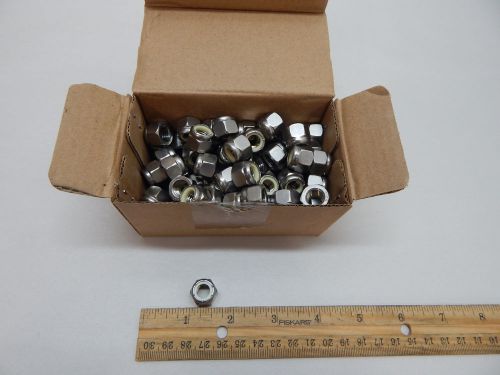 3/8&#034; - 16 NyLock Nylon Stainless Steel Locknut 18-8SS Box of 100 pieces