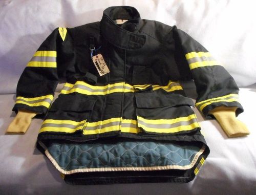 Quaker Safety Structural Fire Fighting Black Apparel Coat 40-32  May 2011
