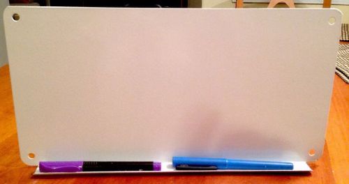 2 white metal magnetic boards by desing ideas 14&#034; x 7&#034;, can be hung on wall for sale