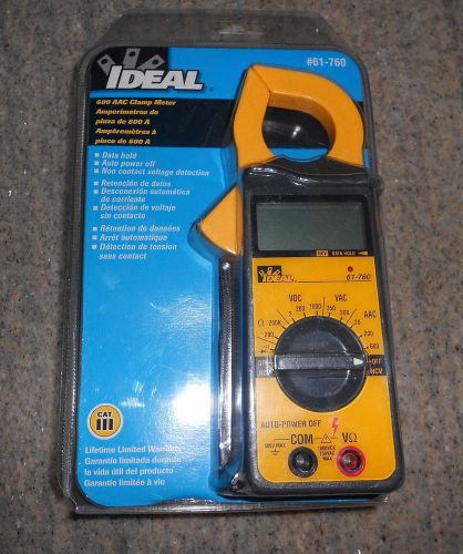 Ideal #61-760 clamp-pro 600aac clamp meter &amp; carrying case - new for sale