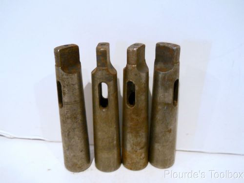 Used Lot of (4) Morse Taper MT#3 Shank To MT#2 Socket Adapters, Approx. 4.45 In