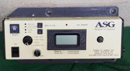 ASG 25 ELECTRONIC TORQUE TESTER !! POWERS ON UNTESTED BEYOND THIS POINT     E648