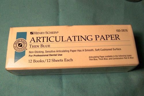New Articulating Paper Blue Thick Strips12 books 12 sheets each henry schein