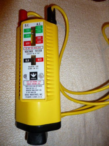 Ideal electrical voltage 61-067 tester meter 61067 120-600 vdc 120-600 vac nice! for sale