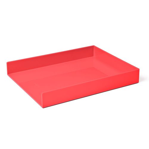 Crate &amp; and Barrel POPPIN Coral Letter Tray x 1-Gorgeous CORAL COLOR! NIB- NEW