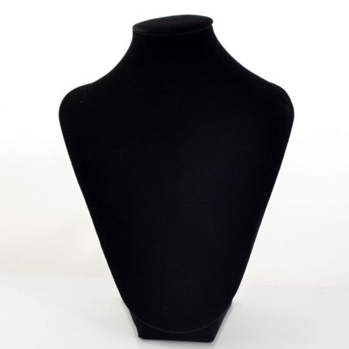 Necklace Pendant Bust Display Black Velvet 10&#034; tall