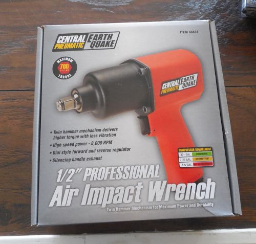 New Central Pneumatic 68424 Earthquake 1/2&#034; Professional Air Impact Wrench s