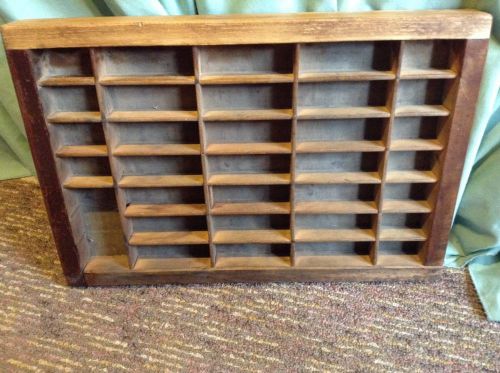 Printer&#039;s Tray Or Type Case Wood End Section