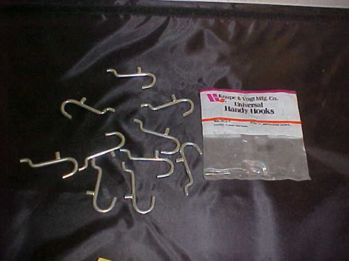 Pegboard Handy Hooks 10 Pieces Per Pack Knape &amp; Vogt Fits 1/4&#034; Perforated Board