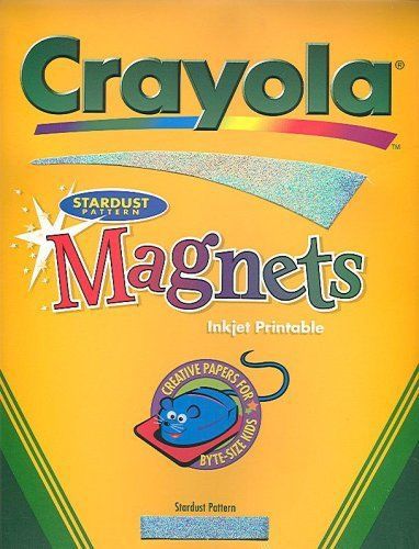 Crayola Stardust Pattern Inkjet Printable Magnets 3 Sheets Like paper but MAGNET