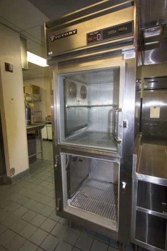 Victory Refrigerator/Freezer Combo RFSA-1D-SF-EW, Glass Doors,Good Working Cond.