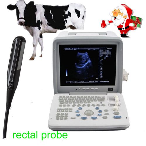 Veterinary VET Full Digital Portable Ultrasound Scanner+Rectal probe+3D software
