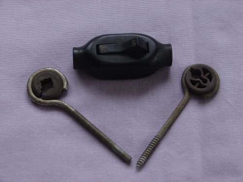 BRYANT--METAL ELECTRIC WIRE CONNECTOR---DOUBLE ON OFF SWITCH...DUAL GE