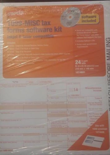 1099 IRS MISC Tax forms kit and envelopes