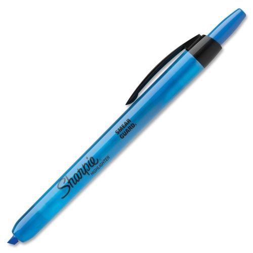 Sharpie Accent Retractable Highlighter - Fluorescent Blue Ink - 1 Ea - SAN28010