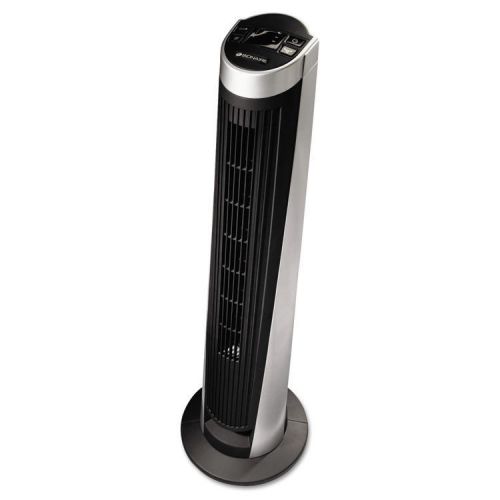 Remote control tower fan, five speeds, black/silver for sale